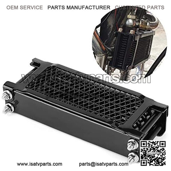Motorcycle Radiator Engine OiOil Cooling System Kit Oil Cooling Radiator Oifor ATV for 100?250CC Off?Road ATV Dirt Bike 4?Wheel Motorcycle Engine Oiwith Mounting Parts Kit F - Image 3