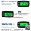 Engine Temp Gauge Meter, Hour Meter and Tachometer, Battery Replaceable for Garden Tractor Generator Chainsaw Outboard Marine ATV Jetski Motorcycle Snowmobile Compressor. - Image 2