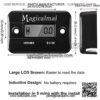 Magicalmai Inductive Hour Meter for Gas Engine Generator Lawn Mower Pressure Washer Marine ATV Boat Outboard Motor Dirt Bike Motorcycle Waterproof?Hr Meters - Black - Image 5
