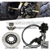 Rear Brake Master Cylinder Caliper Assembly with Disc Brake Rotor Compatible with Roketa Kazuma Taotao SUNL ATV Jetmoto BMS Baja Coolster SSR ATV Quad 50CC 70CC 90CC 110CC 125CC