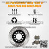 Rear Brake Master Cylinder Caliper Assembly with Disc Brake Rotor Compatible with Roketa Kazuma Taotao SUNL ATV Jetmoto BMS Baja Coolster SSR ATV Quad 50CC 70CC 90CC 110CC 125CC - Image 3