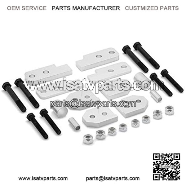 Fits Yamaha 2" Front + Rear Lift Kit Rhino 450 + 660 + 700 ATV Full Suspension Lift (Silver) T6 Billet