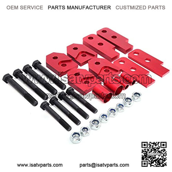 ATV Full Lift Kit 2inch Full Suspension Lift All?Terrain Vehicle Lifting Tool Red Fit for Yamaha Rhino 450/660/700