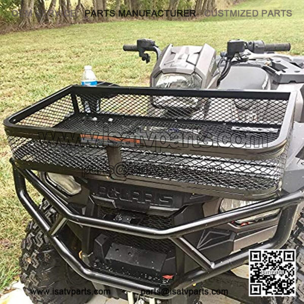 Universal ATV Front Cargo Basket Rack Luggage Carrier Steel Mesh Surface - Image 4
