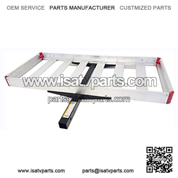 70422 48" x 21" Hitch Mount Compact Aluminum Cargo Carrier - 500-lb Load Capacity