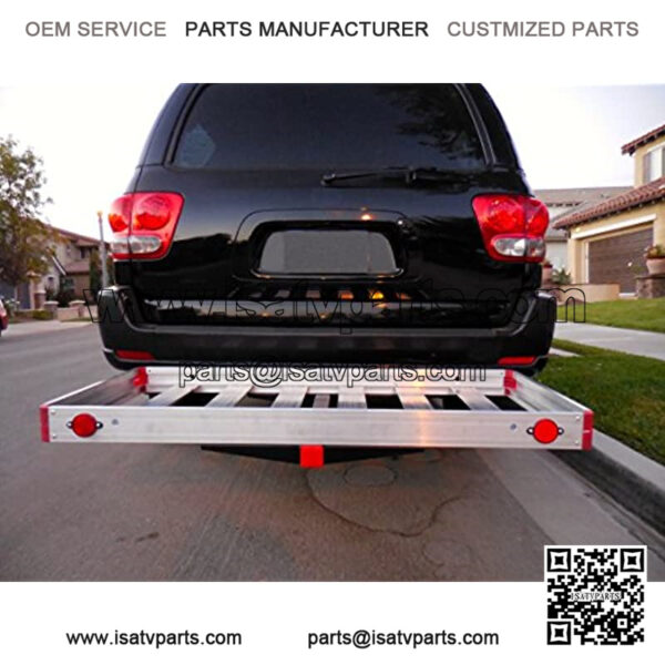 70422 48" x 21" Hitch Mount Compact Aluminum Cargo Carrier - 500-lb Load Capacity - Image 4