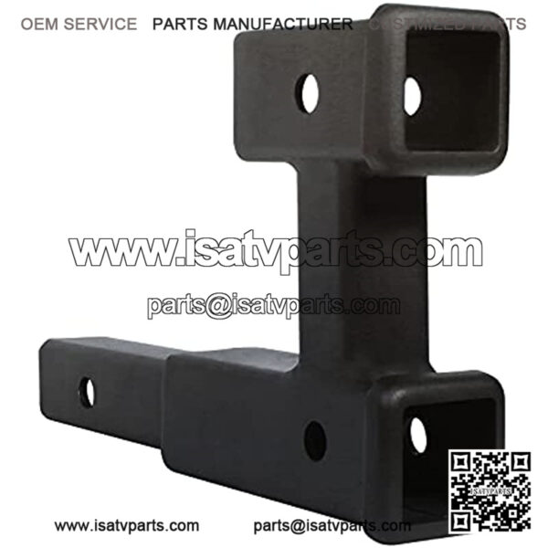 Dual Receiver Extender 2 inch Trailer Hitch Extension, Towing Hitch Receiver Extender - GTW 5,000 lbs