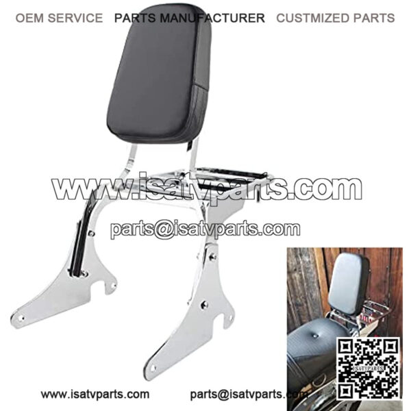 Sissy Bar + Luggage Rack Leather Pad Compatible With Kawasaki Vulcan 400 Vulcan 800 VN400 VN800 1996-2019
