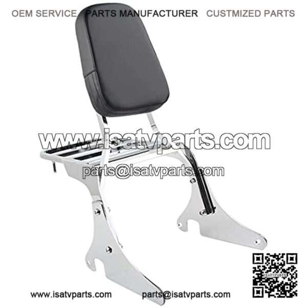 Sissy Bar + Luggage Rack Leather Pad Compatible With Kawasaki Vulcan 400 Vulcan 800 VN400 VN800 1996-2019 - Image 2
