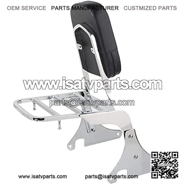 Sissy Bar + Luggage Rack Leather Pad Compatible With Kawasaki Vulcan 400 Vulcan 800 VN400 VN800 1996-2019 - Image 3