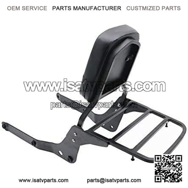 Sissy Bar with Luggage Rack and Comfortable Pad Compatible with Honda Shadow Aero 750 VT750C 2001-2020 (New Black) - Image 3