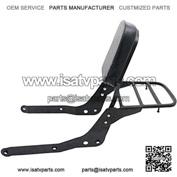 Sissy Bar with Luggage Rack and Comfortable Pad Compatible with Honda Shadow Aero 750 VT750C 2001-2020 (New Black) - Image 4