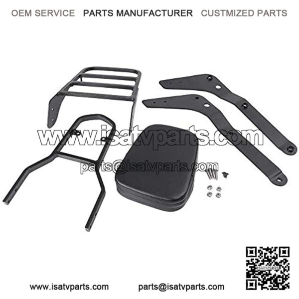 Sissy Bar with Luggage Rack and Comfortable Pad Compatible with Honda Shadow Aero 750 VT750C 2001-2020 (New Black) - Image 5