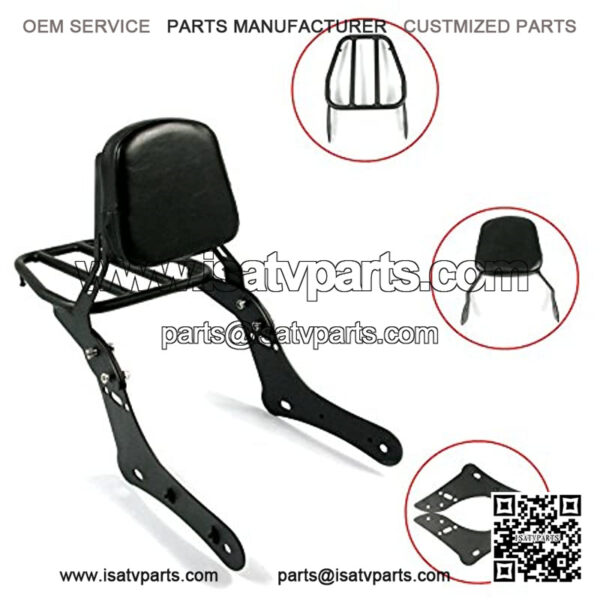 Detachable Passenger  Sissy Bar for Kawasaki Vulcan S 650 VN650 2015 2016 2017 2018 2019 (with luggage rack)