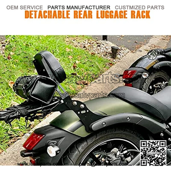 Detachable Passenger  Sissy Bar for Kawasaki Vulcan S 650 VN650 2015 2016 2017 2018 2019 (with luggage rack) - Image 2