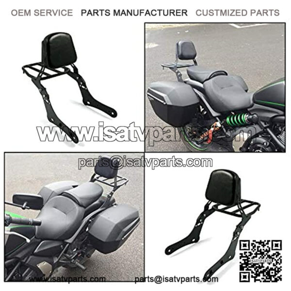 Detachable Passenger  Sissy Bar for Kawasaki Vulcan S 650 VN650 2015 2016 2017 2018 2019 (with luggage rack) - Image 4