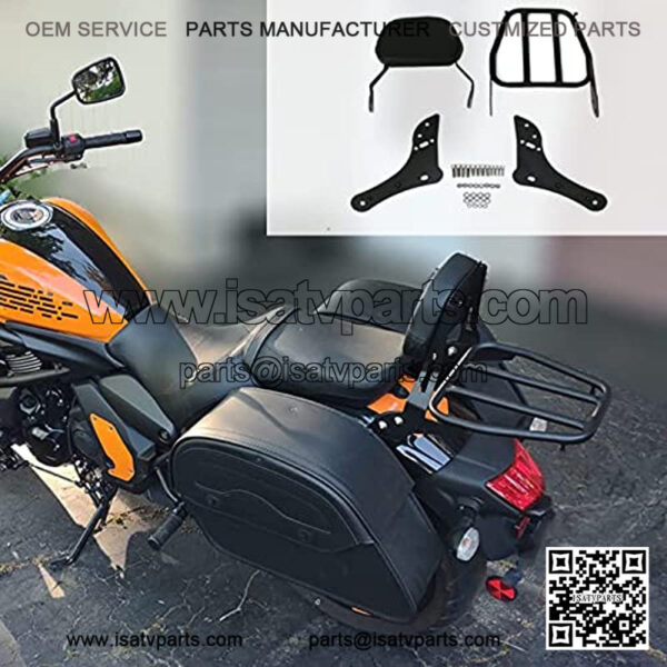 Detachable Passenger  Sissy Bar for Kawasaki Vulcan S 650 VN650 2015 2016 2017 2018 2019 (with luggage rack) - Image 5