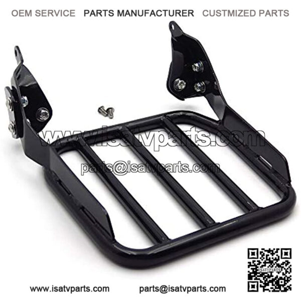 US-TGHD-BR-R007-BK- Sport Luggage Rack For Holdfast Sissy Bar Upright Black Compatible With 18-later FLDE FLHC FLHCS FLSL FXBB - Image 2