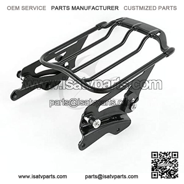 Detachable Air Wing 2-Up Luggage Rack with 4 Point Docking Hardware Kit Fits For Harley Touring 14-19 (Black) - Image 2