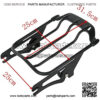 Detachable Passenger  Sissy Bar With 2 Up Air Wing Luggage Rack 4 Point Docking Hardware Kits Fits For Harley Touring 2014-2020 (Black, Style D) - Image 4