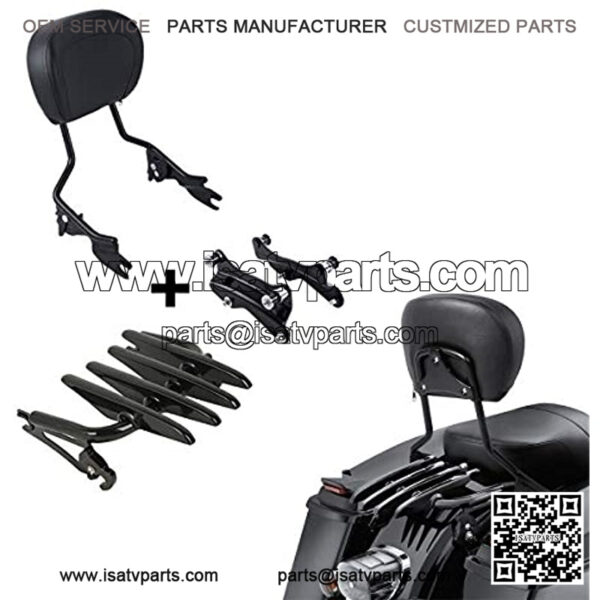 Detachable Passenger  Sissy Bar With Stealth Luggage Rack and 4 Point Docking Hardware Kits Fit For Harley Touring 2014-2020