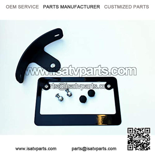 JBSporty ? Indian Scout ? Half Moon License Plate Bracket ? 1/2" Shock Mount and Plate Frame