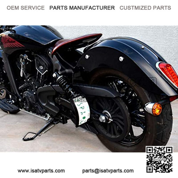 JBSporty ? Indian Scout ? Half Moon License Plate Bracket ? 1/2" Shock Mount and Plate Frame - Image 2