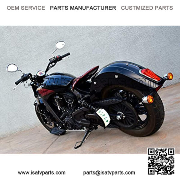 JBSporty ? Indian Scout ? Half Moon License Plate Bracket ? 1/2" Shock Mount and Plate Frame - Image 3