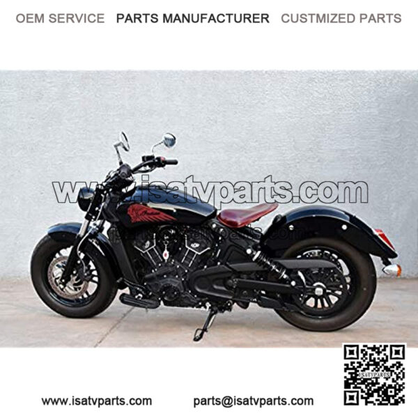 JBSporty ? Indian Scout ? Half Moon License Plate Bracket ? 1/2" Shock Mount and Plate Frame - Image 4