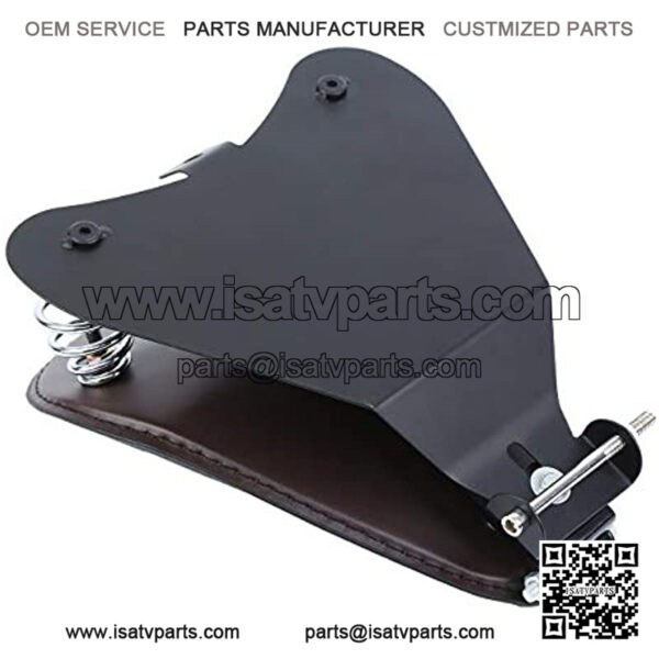 Crocodile Leather Motocycle Bobber Solo Seat with Spring Base Plate Bracket Kit Compatible With Harley Sportster XL 883 1200 - Image 4