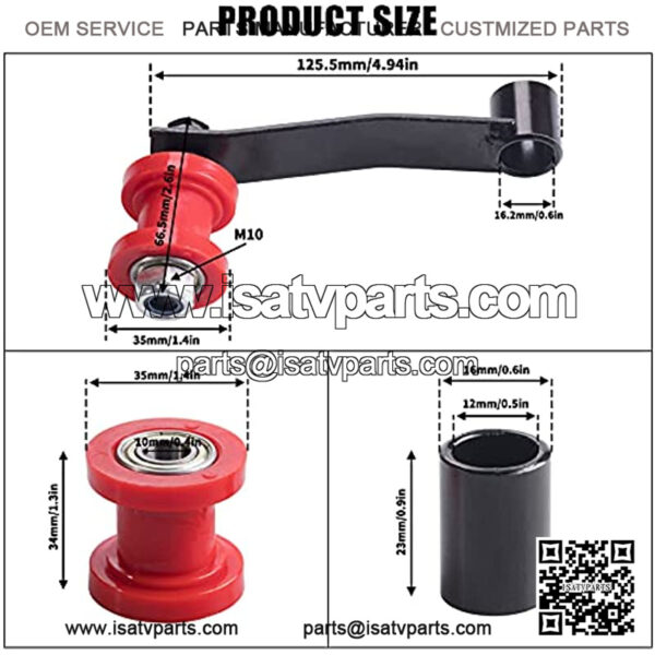 Chain Slider Tensioner Adjuster Roller Guide Fit For ATV Coolster Go Kart 4 Wheeler 110cc 125cc 150cc 200cc 250cc That Use 420 428 And 530 Chain - Image 3
