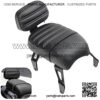 Passenger Seat Backrest, GUAIMI Lether Passenger Seat + Backrest Pad Set Compatible with Indian Scout Bobber Twenty/Sixty 2018-2021 Replace OEM Number: 2882853-VBA