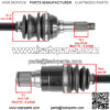Front CV Joint Axle For Kymco UXV 500i 4x4 LE SE EFI 2012-2013 Right/Left - Image 3