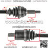 Front CV Axles For John Deere Gator HPX 815E HPX 615E HPX 850D 4x2 4x4 HPX XUV - Image 3