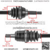 59266-0046 59266-0703 Rear CV Axles For Kawasaki KRT750 KRT800 KRF800 - Image 3