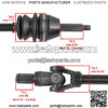 Front Left And Right CV Axles For Polaris Ranger 500 2x4 4x4 6X6 2000-2005 - Image 3