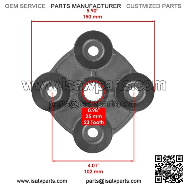 Polaris Scrambler 500 1997-1998/2005-2012 Rear Wheel Hubs w/Hardware (Left/Right) - Image 2