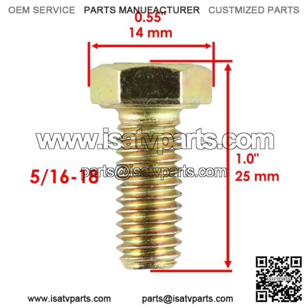 Polaris Scrambler 500 1997-2012 Front Disc Stud Bolts (4) - 7512325 7515363 - Image 2