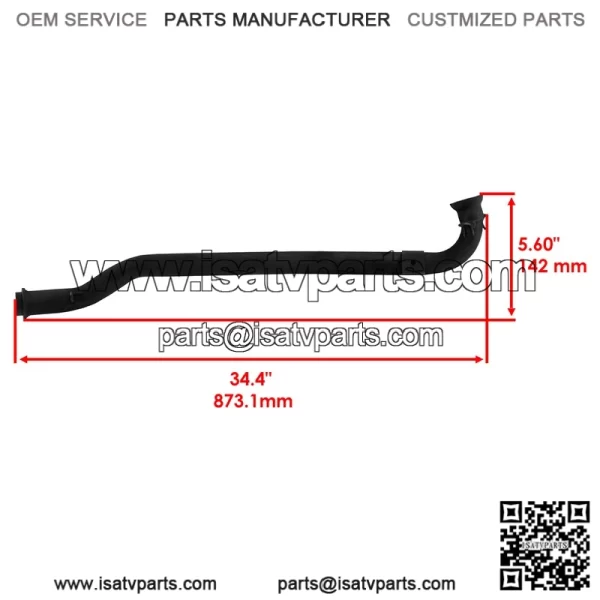 Polaris Scrambler 500 2000-2012 Exhaust Pipe & Gasket - 1261005-489 1261005-029 - Image 2