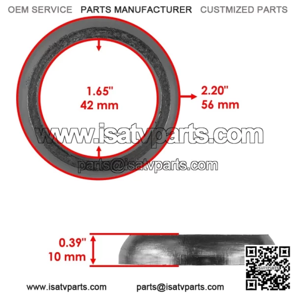 Polaris Scrambler 500 2000-2012 Exhaust Pipe & Gasket - 1261005-489 1261005-029 - Image 5