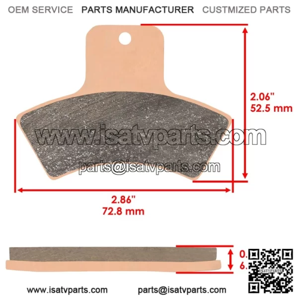 Polaris Scrambler 500 4X4 1998-2004 Front/Rear Brake Pads - Image 3