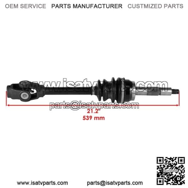 Polaris Scrambler 500 1997-1998 Front Right CV Joint Axle (BTB 138 Stamped) - Image 2