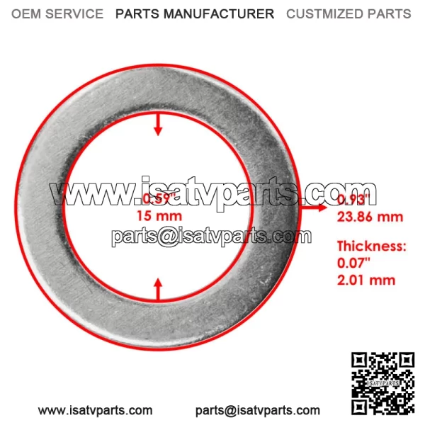 90201-14215-00 148-27219-00-00 Washer Plate For Yamaha Blaster 200 YFS200 98-06 (For: Yamaha YFS200) - Image 2