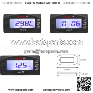 digital thermometer blue Koso mini 3 z czujnikami